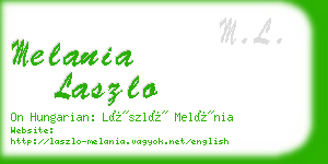 melania laszlo business card
